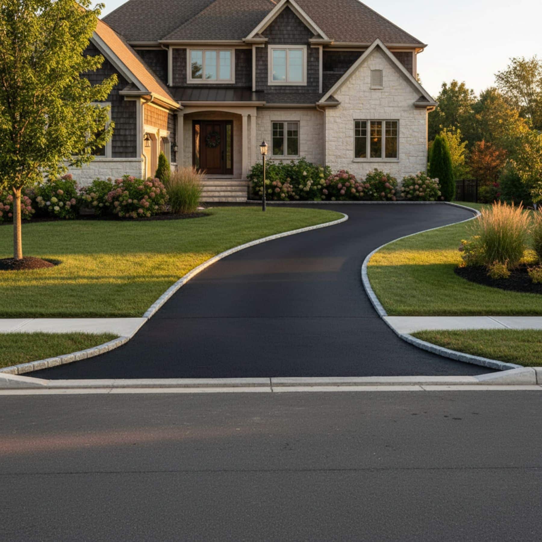 driveway paving in front of residential home